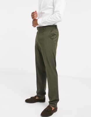 khaki smart trousers