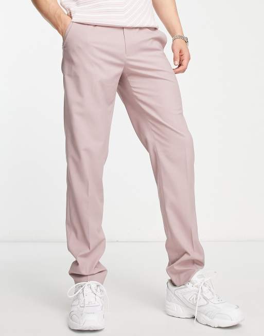 ASOS DESIGN slim smart pants in muted pink, 4 of 4