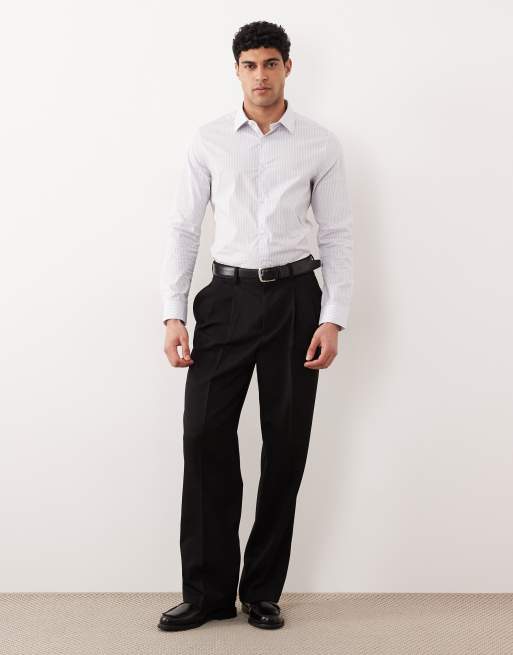 ASOS DESIGN slim smart shirt in multi stripe, 2 of 5