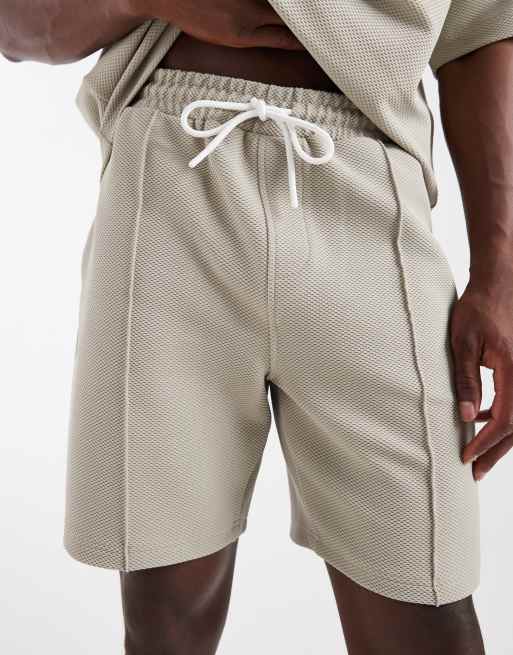 ASOS DESIGN slim smart textured jersey short in green, 5 of 5