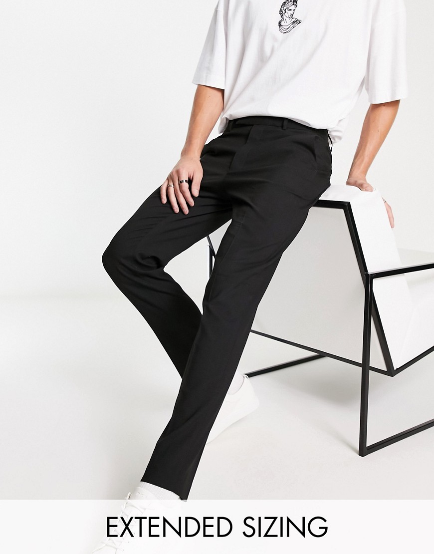 ASOS DESIGN slim smart trouser in black