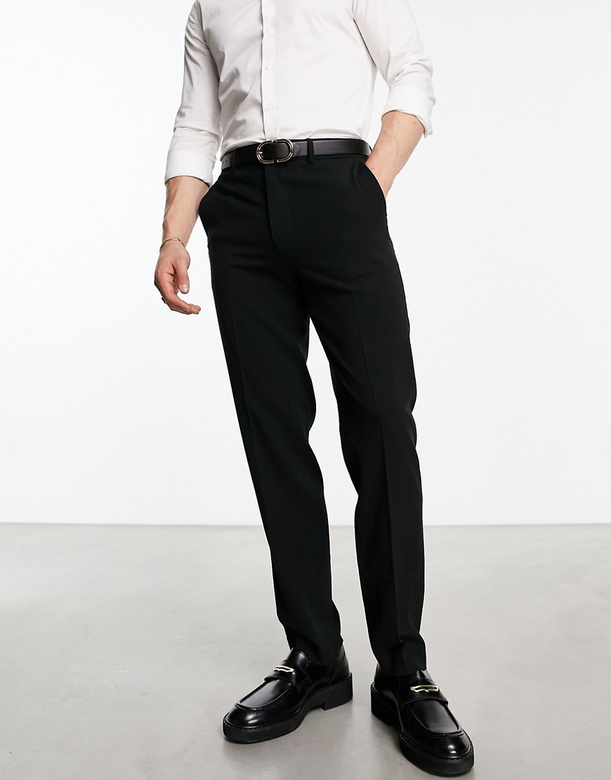 ASOS DESIGN slim smart trouser in black