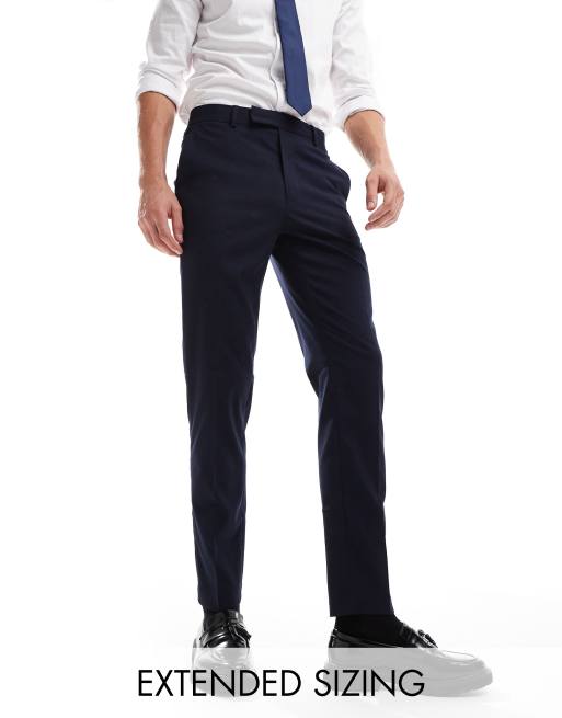 ASOS DESIGN slim smart trouser in navy