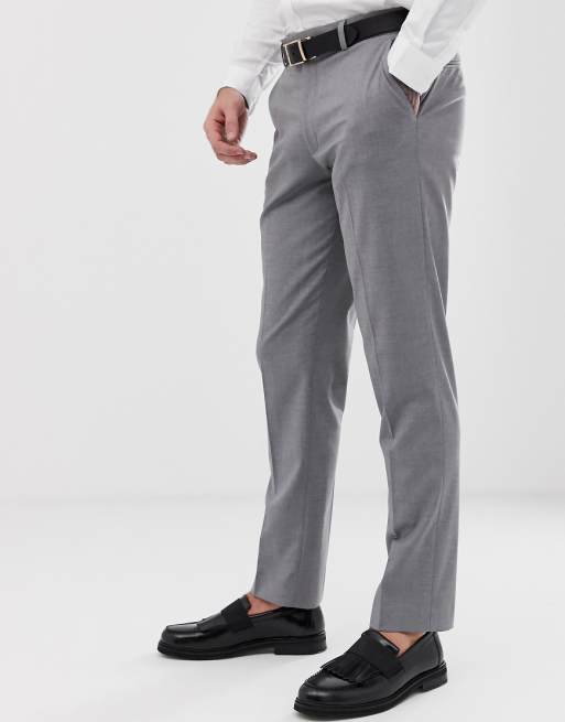 ASOS DESIGN slim smart trousers in grey ASOS ASOS DESIGN slim smart trousers in grey ASOS