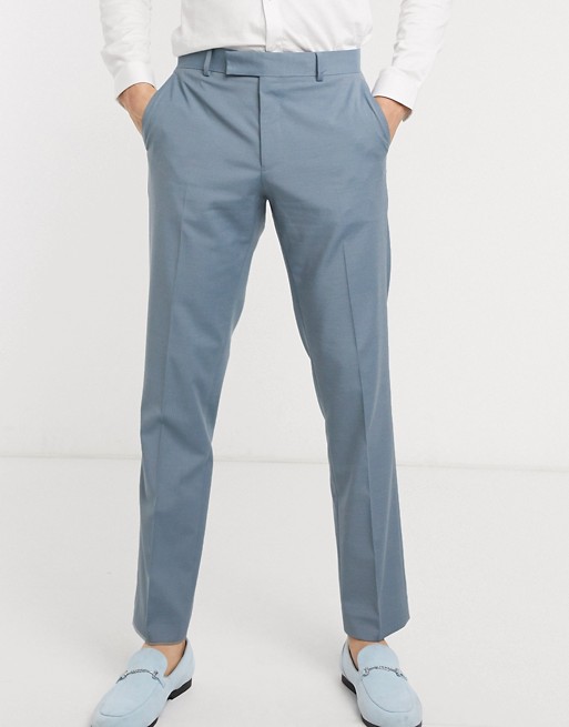 ASOS DESIGN slim smart trousers in grey