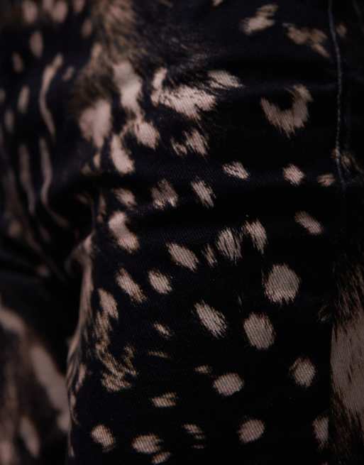 ASOS DESIGN slim straight leg jean in animal print, 4 of 5