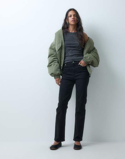 ASOS DESIGN slim straight leg jean in black - view 1