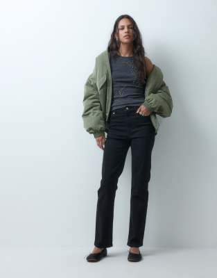 Asos Design Slim Straight Leg Jeans In Black
