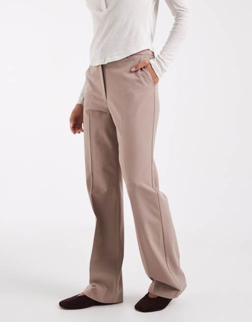 ASOS DESIGN slim straight pants in mushroom, 2 of 5