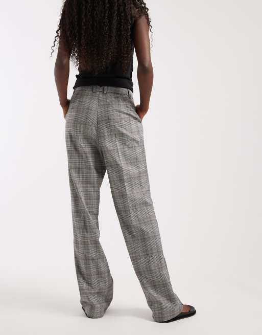 ASOS DESIGN slim straight trousers in mono check, 4 of 5