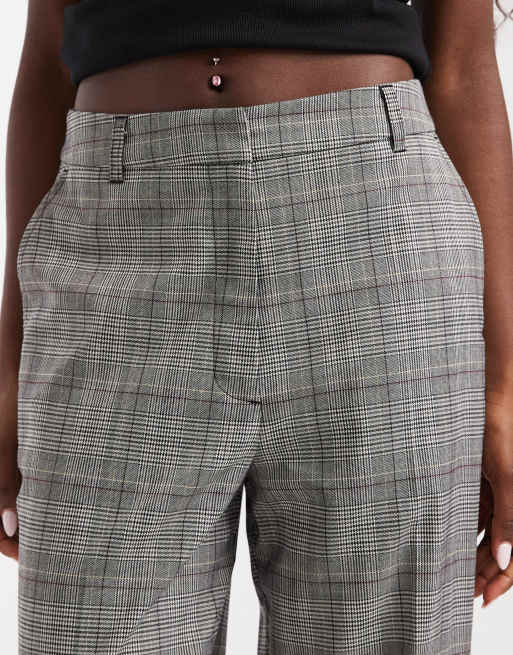 ASOS DESIGN slim straight trousers in mono check, 5 of 5