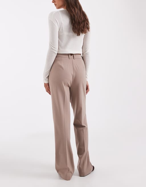 ASOS DESIGN slim straight trousers in mushroom, 3 of 5
