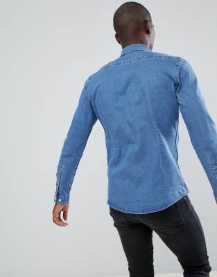 mens denim shirt asos