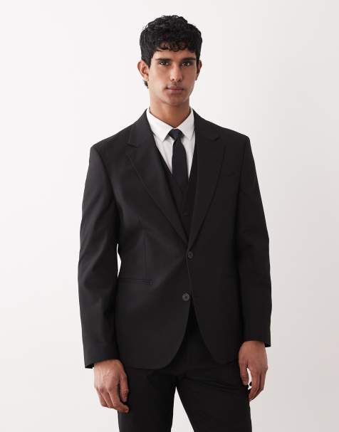 ASOS DESIGN slim suit blazer in black - view 1