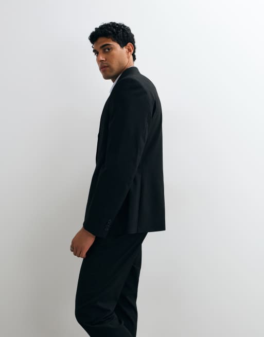 ASOS DESIGN slim suit blazer in black, 4 of 5