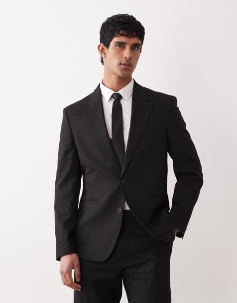 ASOS DESIGN slim suit blazer in black - view 1