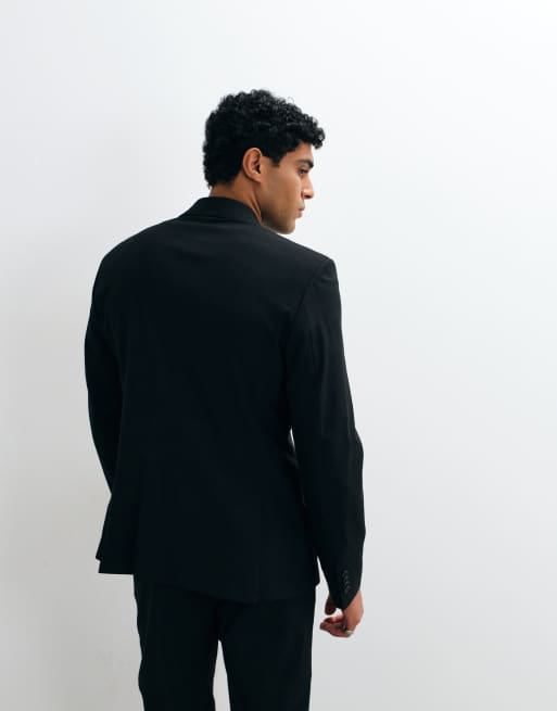 ASOS DESIGN slim suit blazer in black, 3 of 5