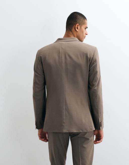 ASOS DESIGN slim suit blazer in brown, 5 of 5