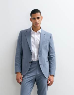 ASOS DESIGN slim suit blazer in light blue