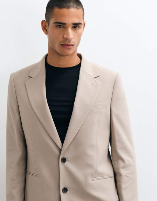 ASOS DESIGN slim suit blazer in stone, 2 of 5