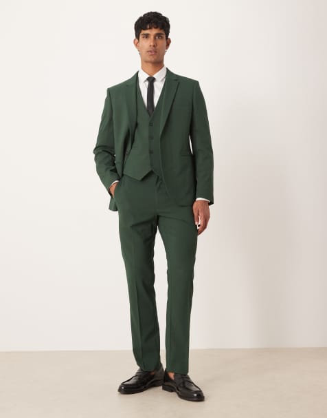 ASOS DESIGN slim suit in green - view 1