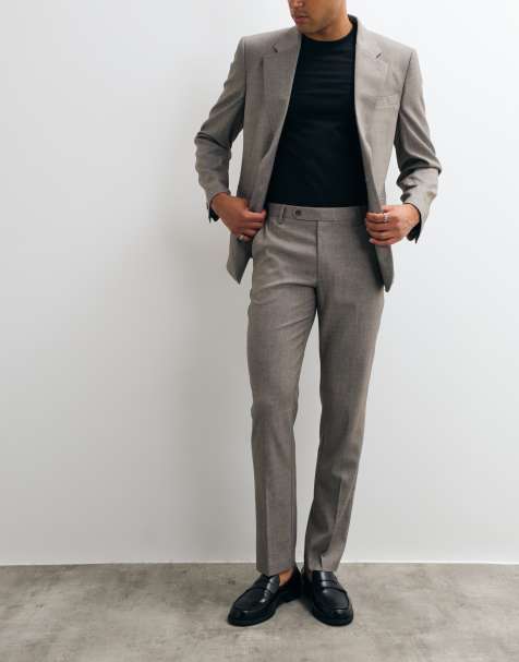 ASOS DESIGN slim suit in grey melange - view 1