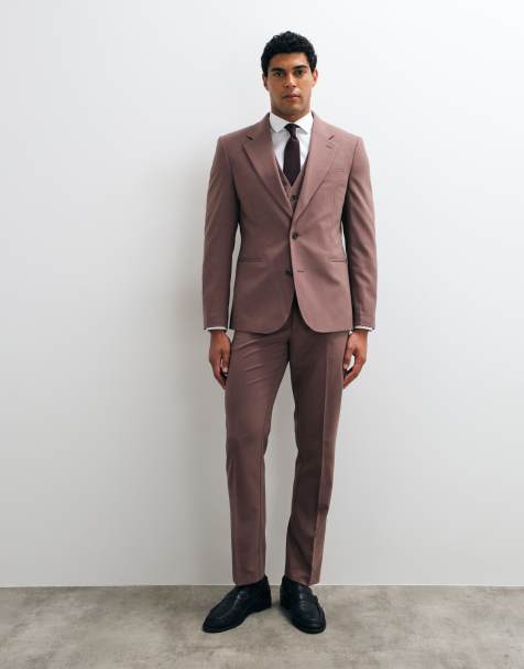 ASOS DESIGN slim suit in mauve - view 1