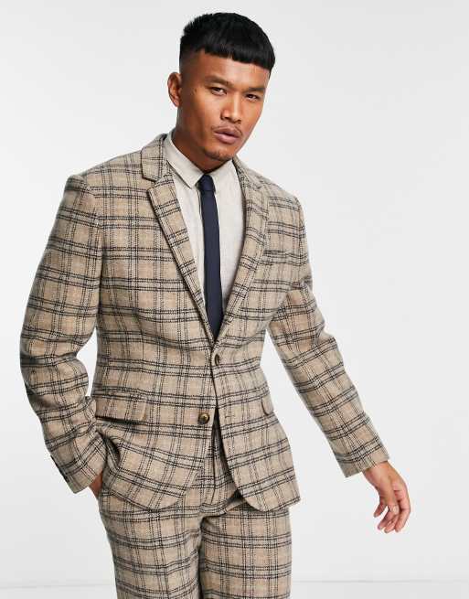 Beige hot sale suit jacket