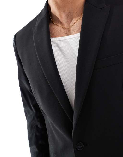 ◆DEINET◆ OVERLAY SUIT JACKET IN BLACK KDBGA4S25110600F Overlay suit jacket black – TOTEME