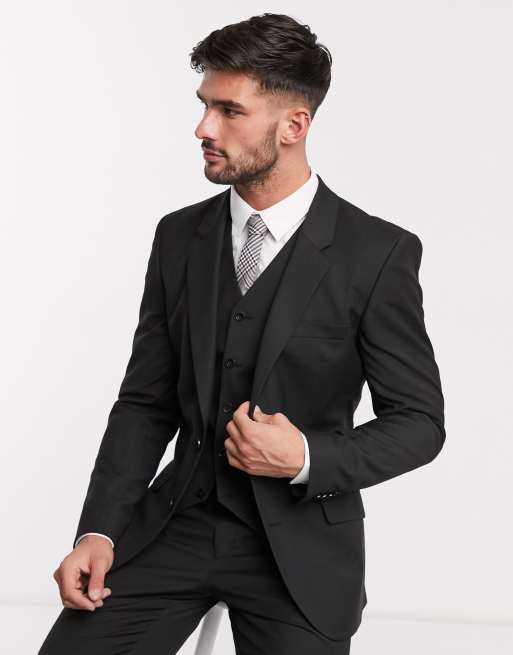 Asos black suit jacket sale