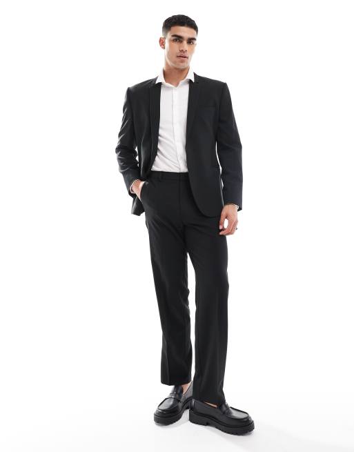 ASOS DESIGN slim sleeveless suit jacket in black