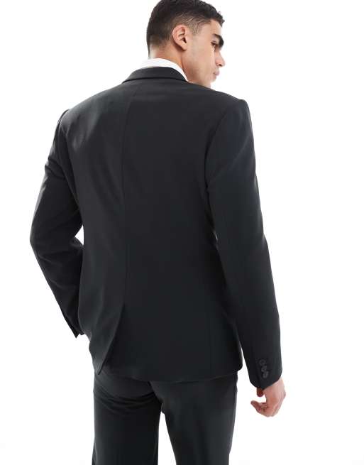 ASOS DESIGN slim suit jacket in black, 4 of 5