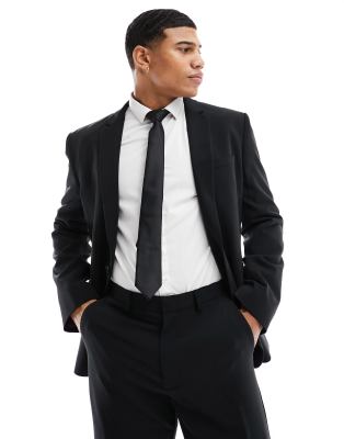 Asos Design Slim Suit Jacket In Black