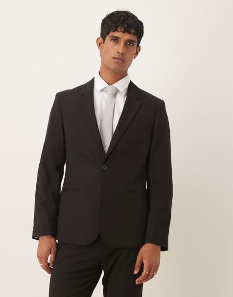 ASOS DESIGN slim suit jacket in black - view 1