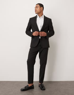 Asos Design Slim Suit Jacket In Black