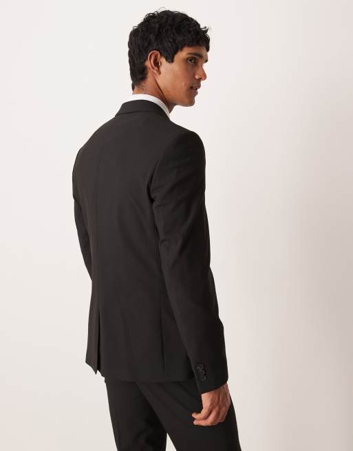 ASOS DESIGN slim suit jacket in black, 3 of 5