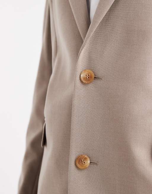ASOS DESIGN slim suit jacket in brown, 5 of 5