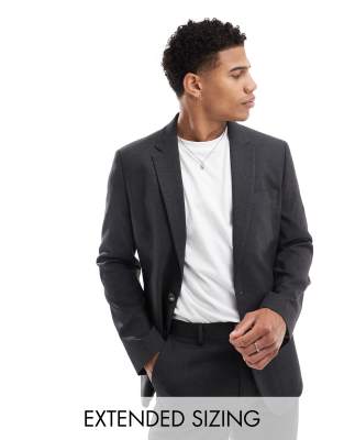 ASOS DESIGN slim suit jacket in charcoal-Grey