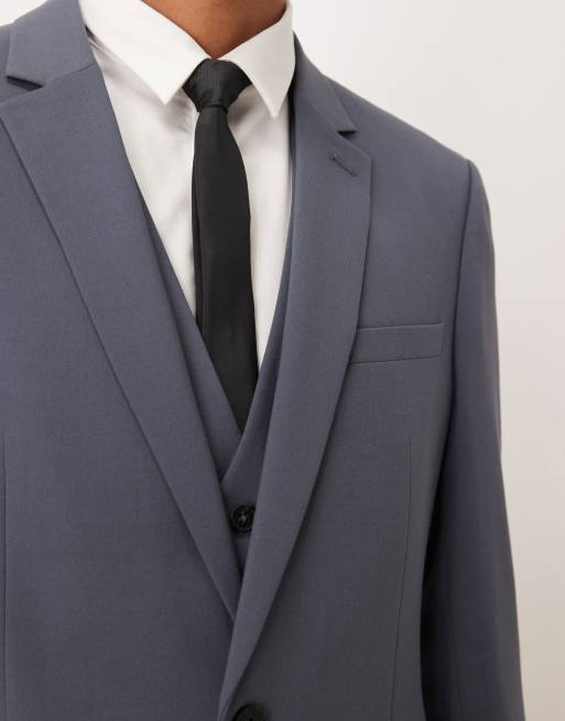 ASOS DESIGN slim suit jacket in dark blue, 5 of 5