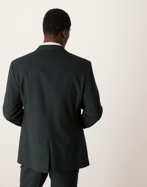 ASOS DESIGN slim suit jacket in dark green, 4 of 5