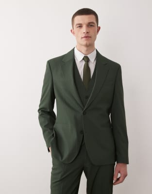 dark green dress coat Dark Green Double Breasted Wool Blend Long Coat – Vivian Seven