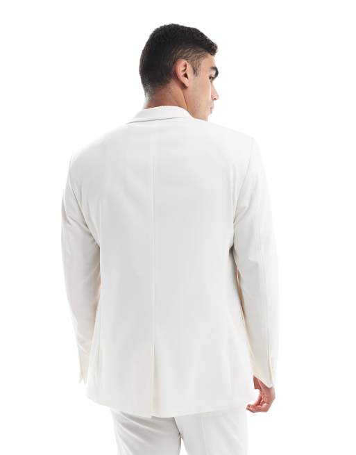 ASOS DESIGN slim suit jacket in ecru, 2 of 5