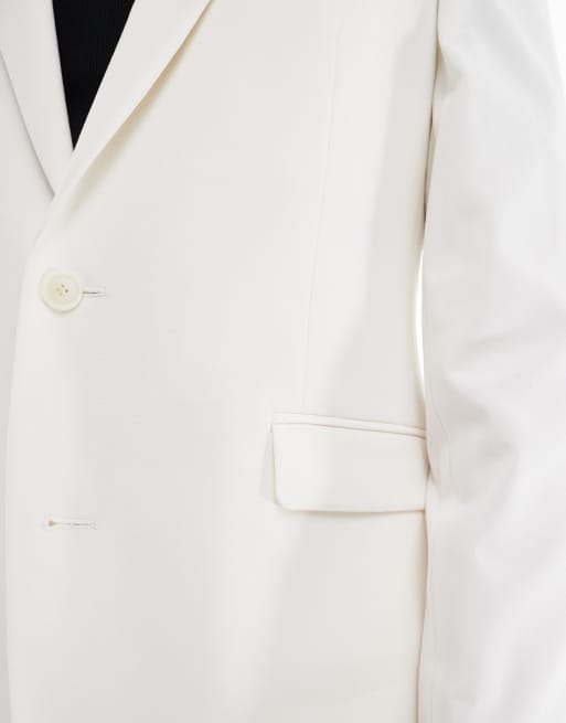 ASOS DESIGN slim suit jacket in ecru, 5 of 5