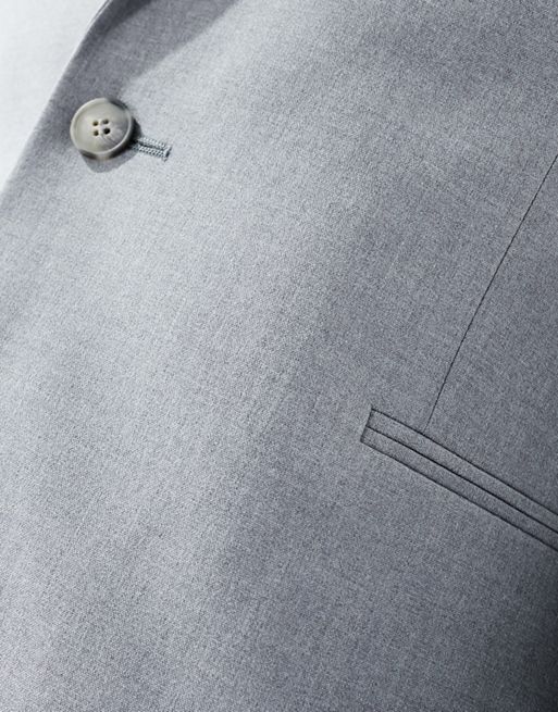 ASOS DESIGN slim suit jacket in mid gray
