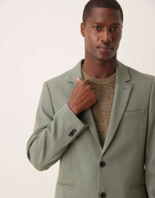 Asos Design Slim Suit Jacket In Green