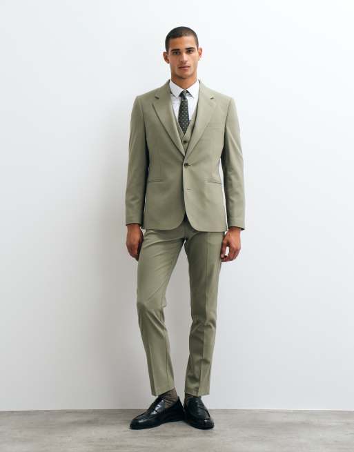 ASOS DESIGN slim suit jacket in green, 4 of 5