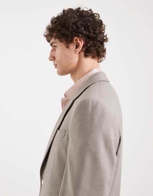 ASOS DESIGN slim suit jacket in grey flannel, 4 of 5