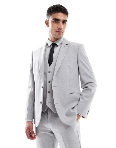 ASOS DESIGN slim suit jacket in grey - view 1