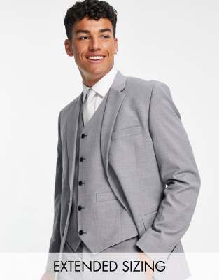 ASOS DESIGN slim suit jacket in grey