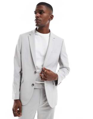 Asos Design Slim Suit Jacket In Blue